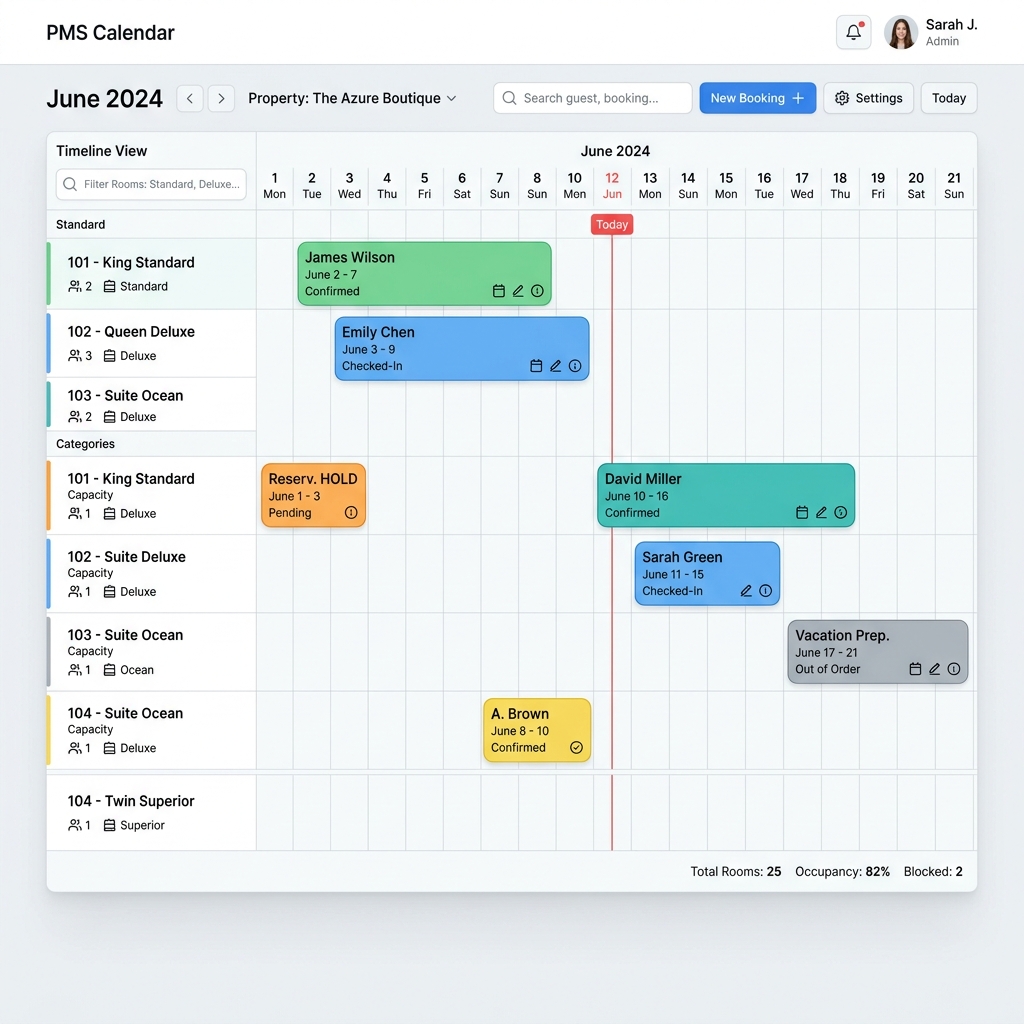 Ardaa Bookings Calendar